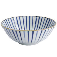 Tokyo Design Studio Natsu Tokusa Ramen skål 1000 ml, blå/vit