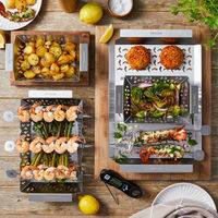 BBQ+ rektangulär grillkorg, medium