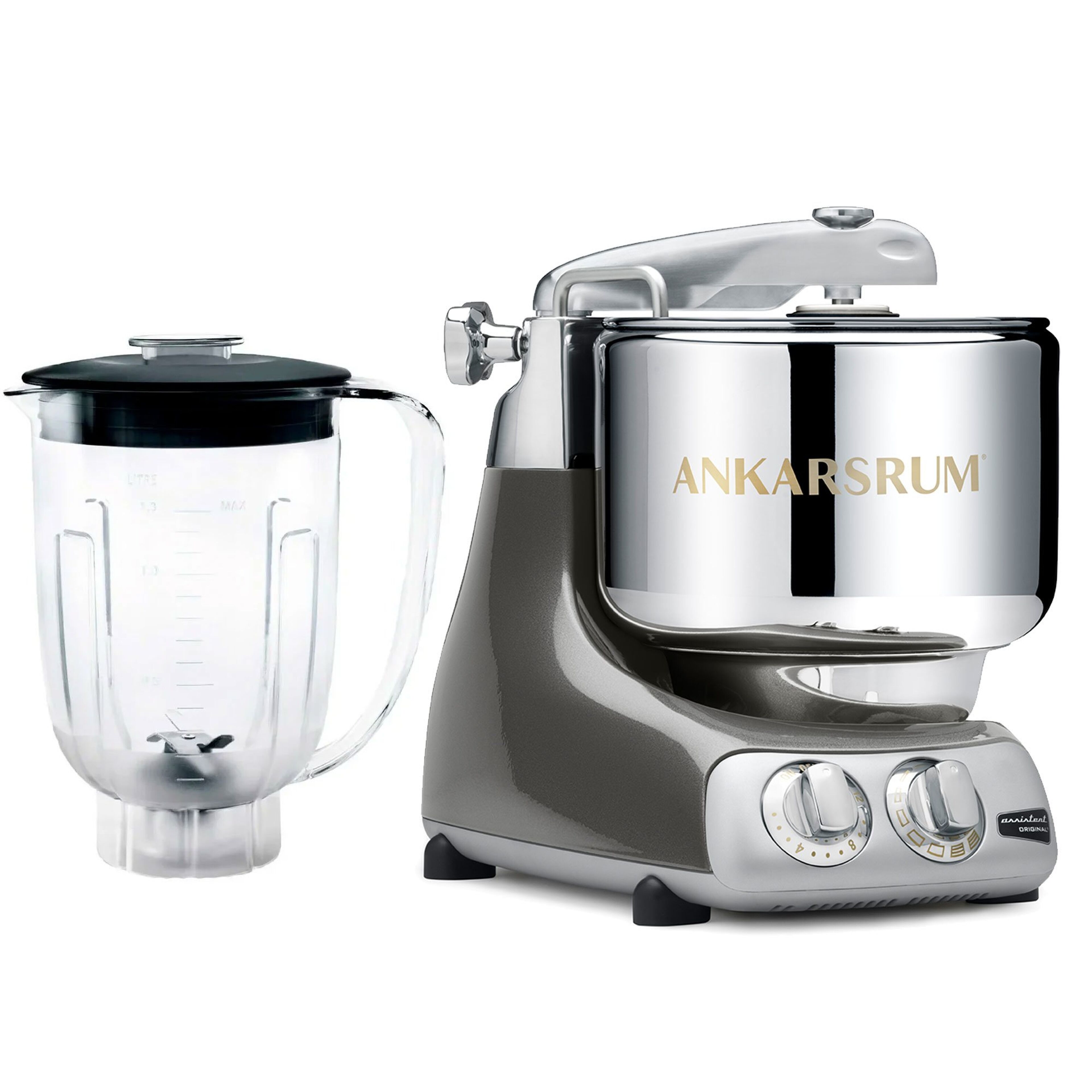 AKM 6230 köksmaskin + blender, black chrome
