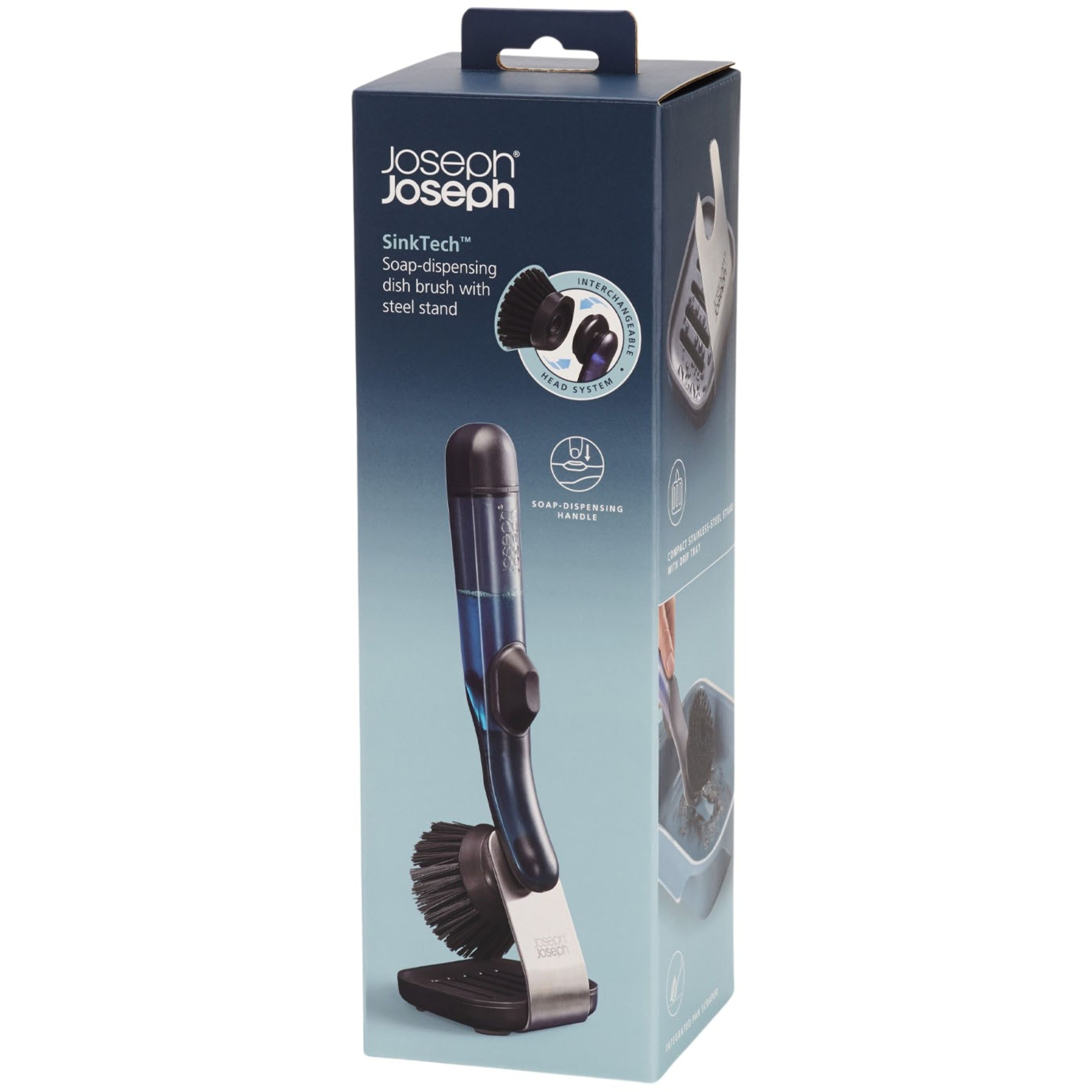 Joseph Joseph SinkTech Oppvaskbørste med oppvaskmiddelbeholder og stativ