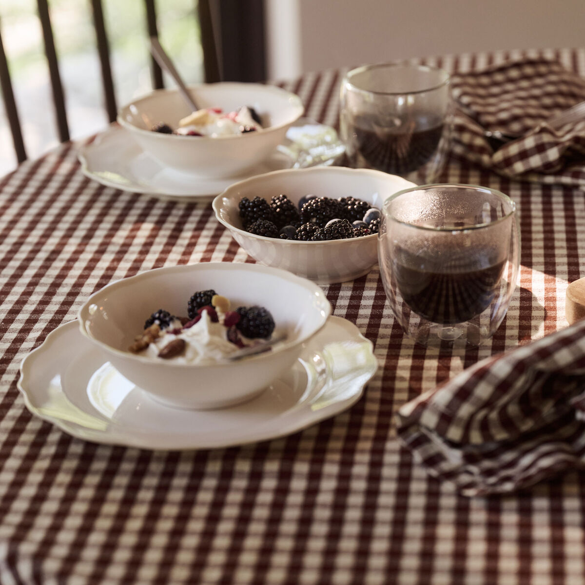 Oliva rund duk 160 cm, brun