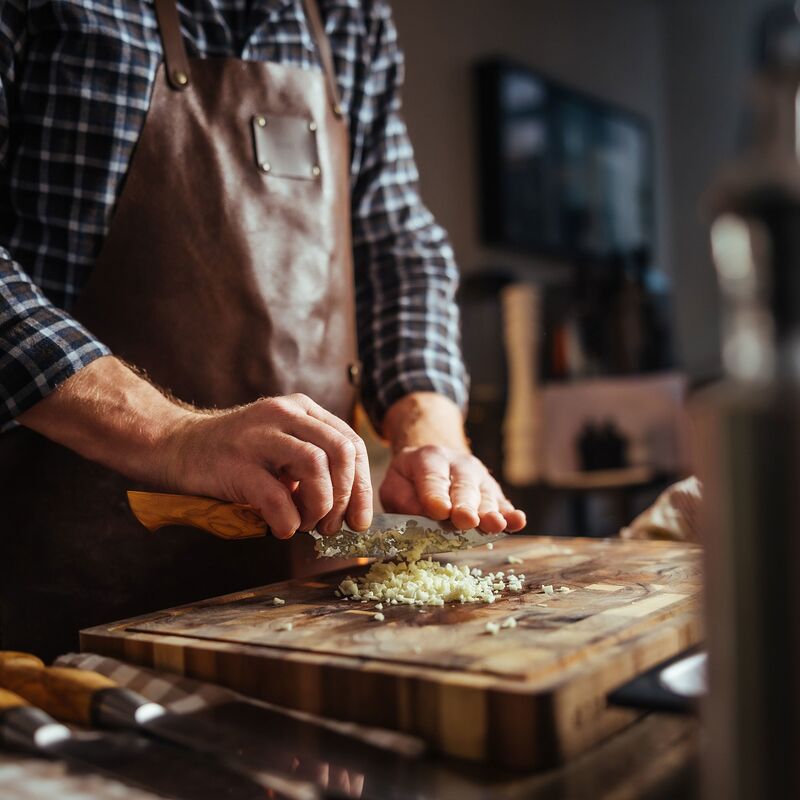 Skärbräda L 48x32x3,5 cm, akaciaträ