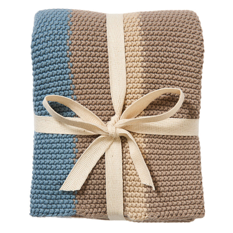 Kjøkkenhåndkle 50 × 80 cm, beige/blå