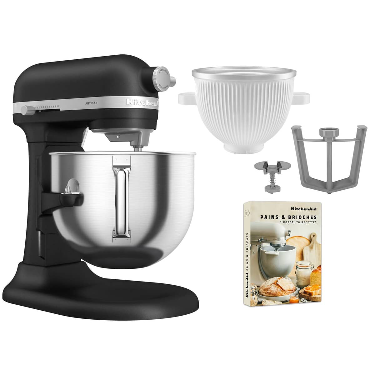 Artisan 5KSM70SHXE köksmaskin 6,6 liter + 5KSMICM Ice Cream Maker, imperial black