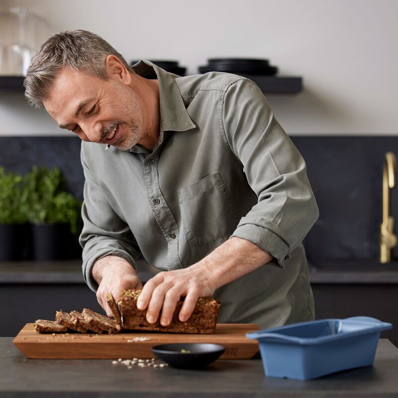 Pecan brødform, 26x11x8 cm, indigo