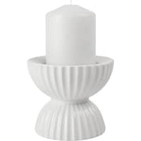 Tura blockljusstake, 11,5 cm, vit