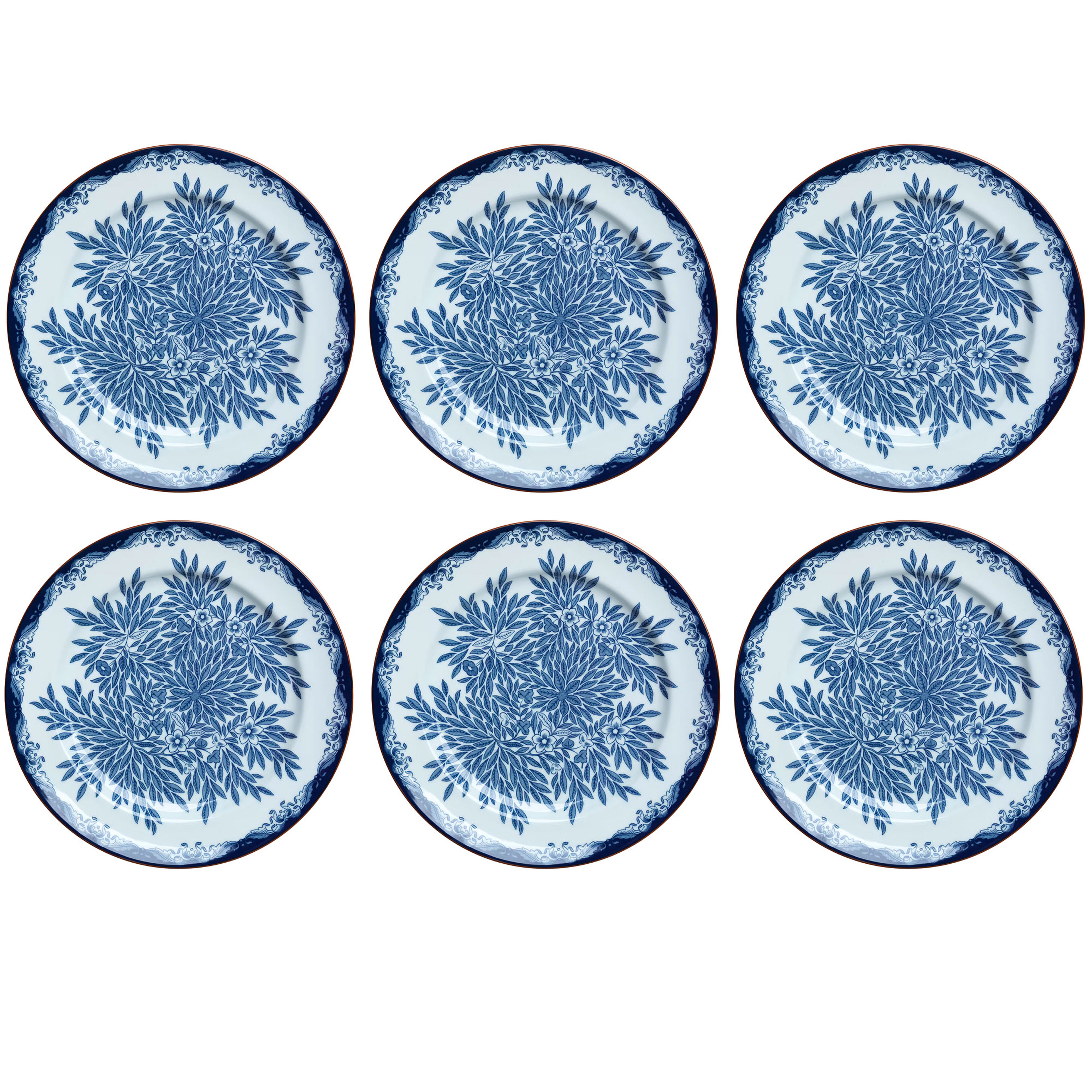 Rörstrand Ostindia Floris Lautanen 27 cm 6 kpl