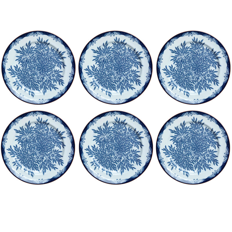 Rörstrand Ostindia Floris Lautanen 27 cm 6 kpl