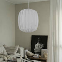 Prisma taklampa i linne 45 cm, vit