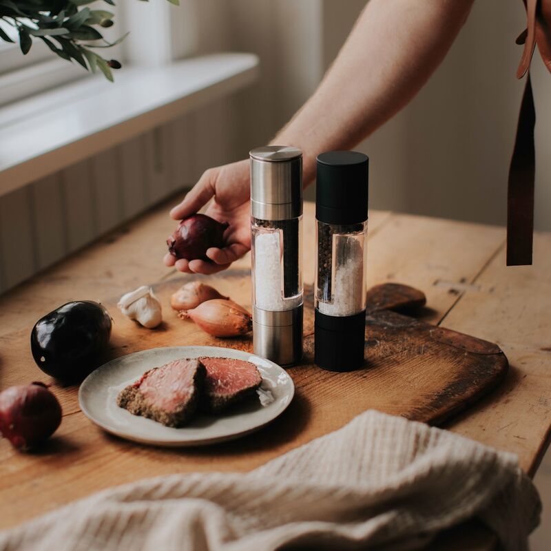 Krissi kryddkvarn 2-in-1, svart