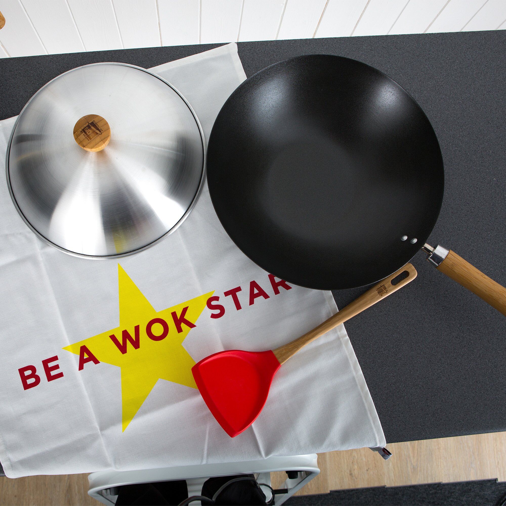 Alternativ bild 1 för Dexam NS wok kolstål svart 30 cm