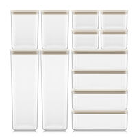 Canteen opbevaringsbeholdere 12 dele, hvid