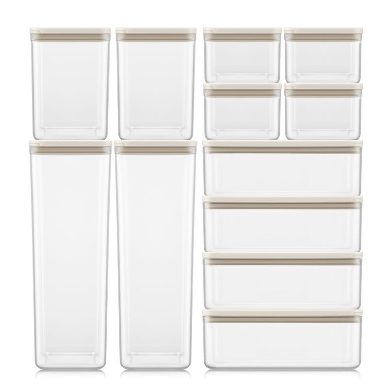 Canteen opbevaringsbeholdere 12 dele, hvid