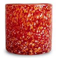 Calore ljuslykta medium, röd/orange
