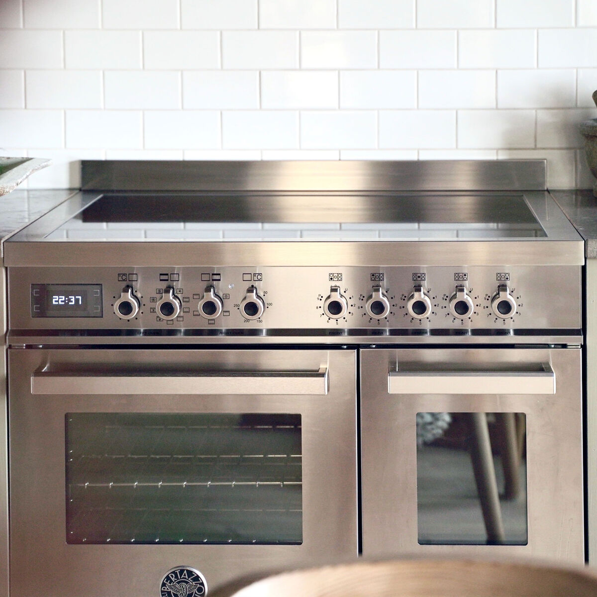 PRO95I2EXT Professional induksjonskomfyr med dobbelovn 90 cm, Rustfritt Stål