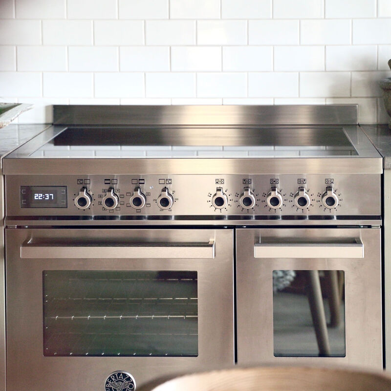 PRO95I2EXT Professional induksjonskomfyr med dobbelovn 90 cm, Rustfritt Stål