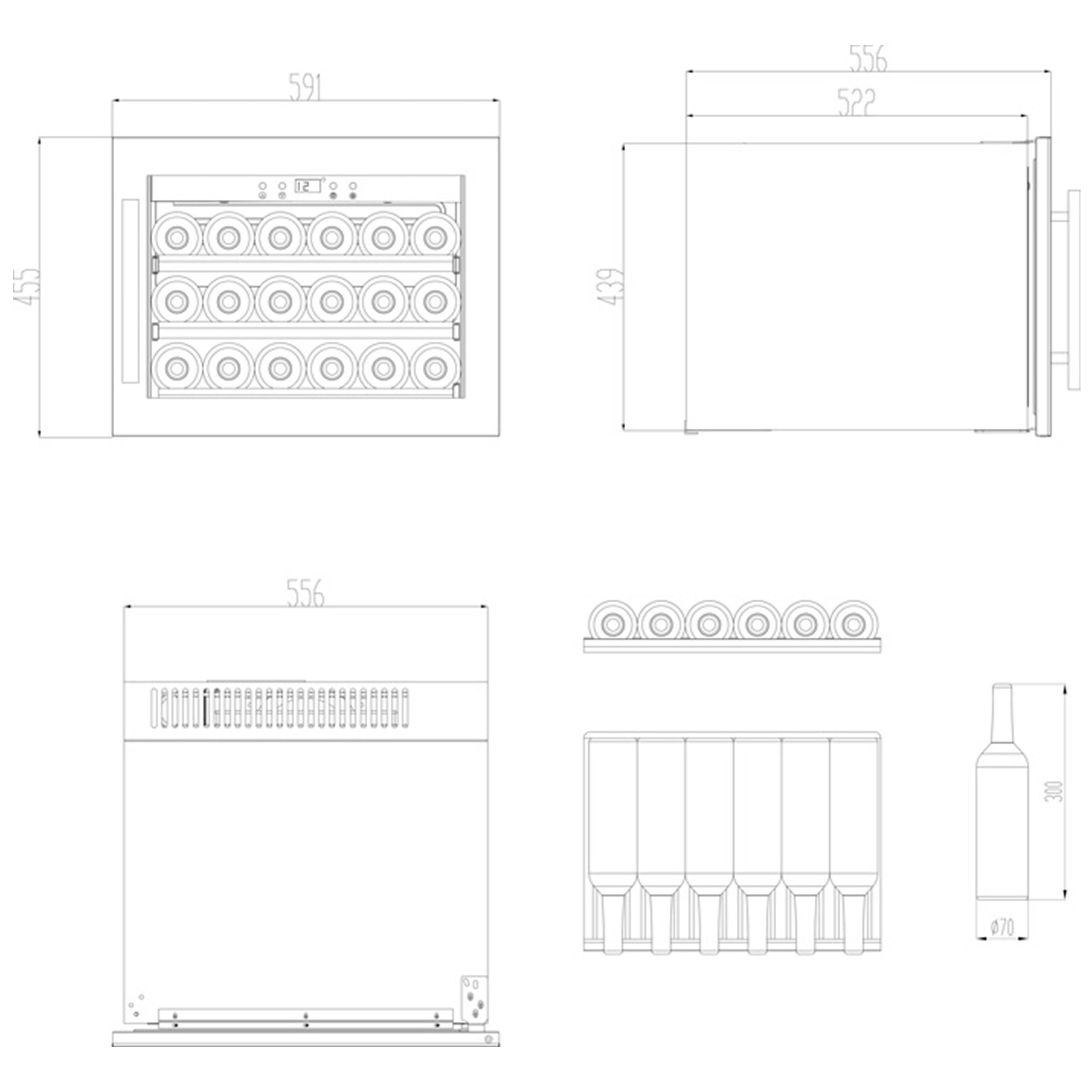 Scandinavian Collection Integrerbar Vinkyl, 18 flaskor