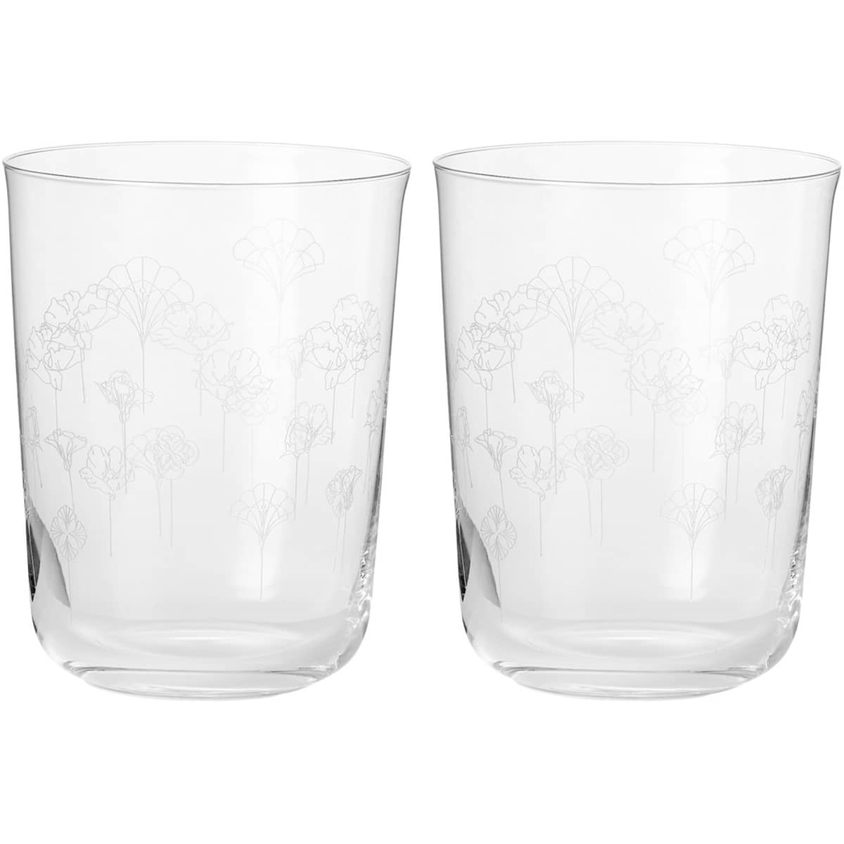 Flower vannglass, 2 stk
