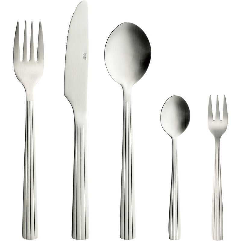 Raw ruokailuvälinesarja 60 osaa, matta teräs