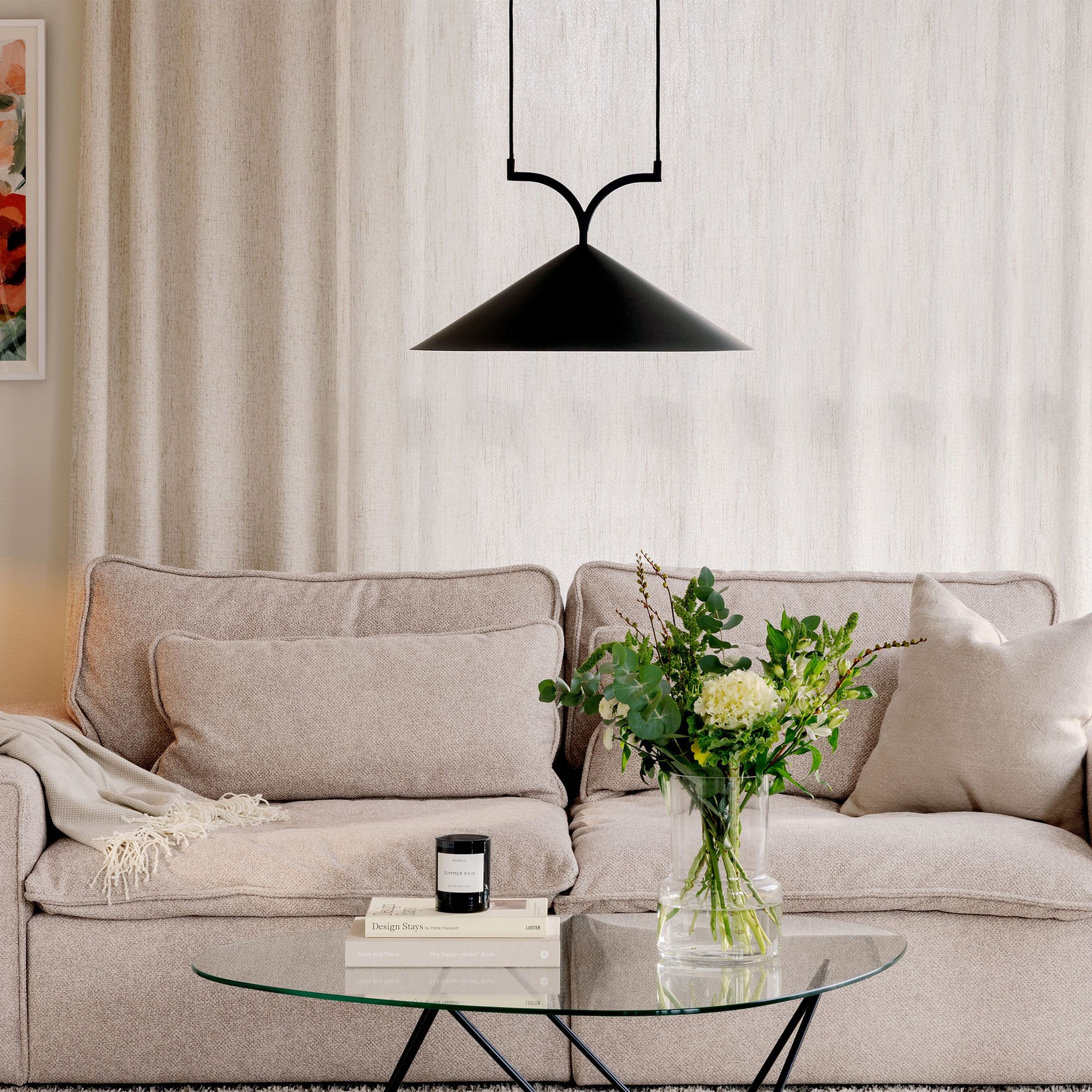 Curve riippuvalaisin 50 cm, musta