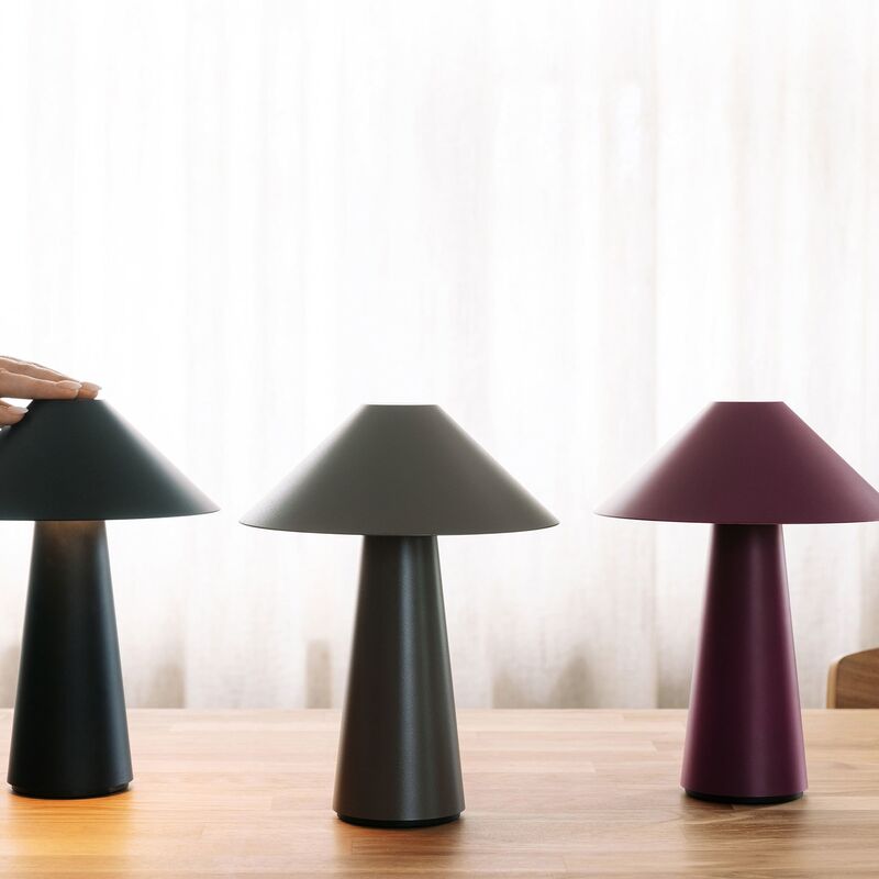 Cannes kannettava pöytävalaisin, burgundy