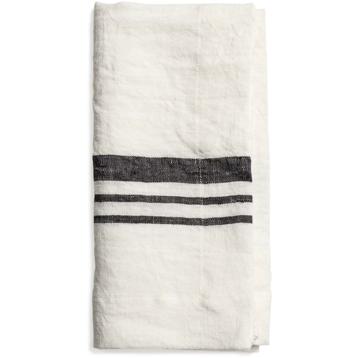 Serviett LITTLEWOOD i lin, stripe, Off White, 4-pack
