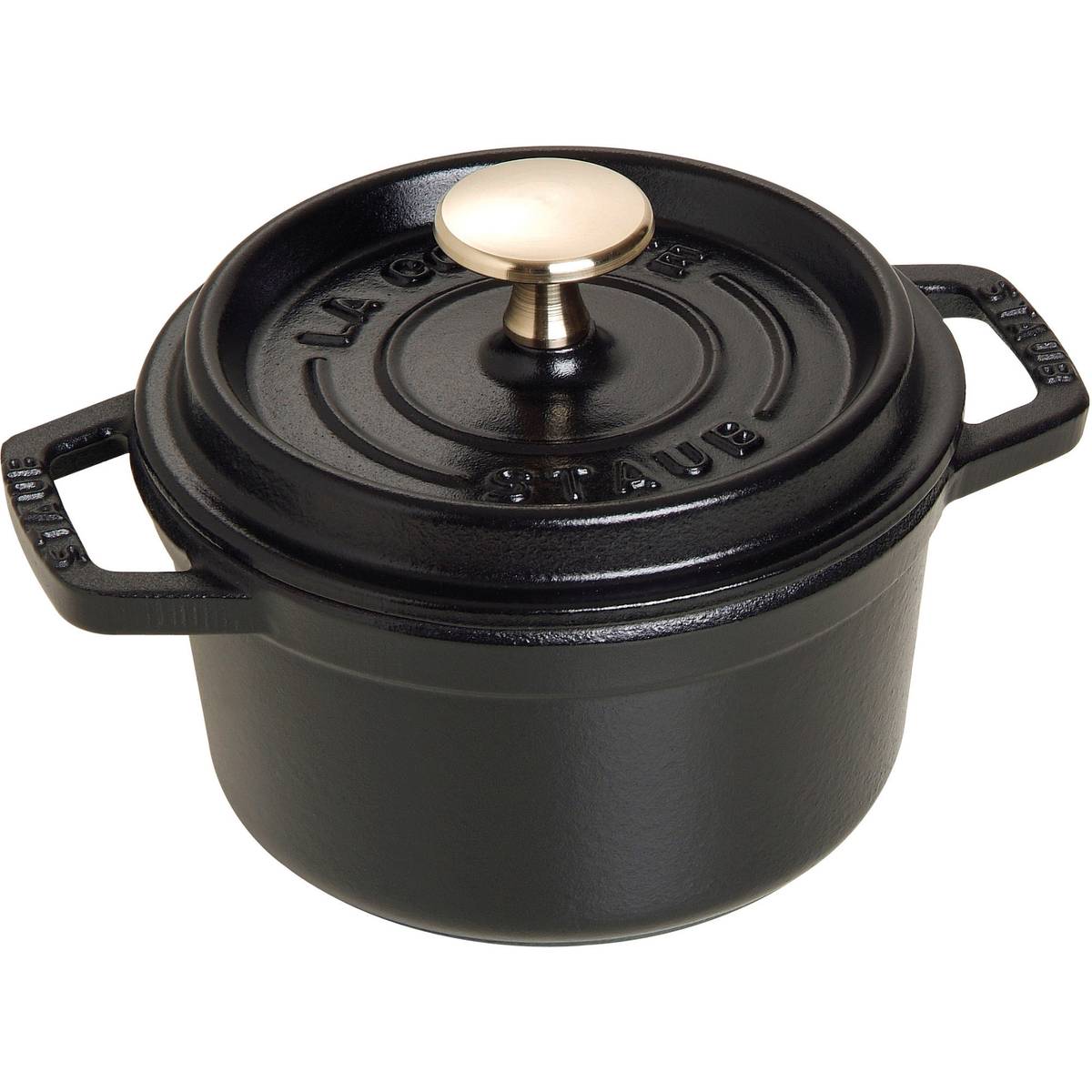 Pyöreä La Cocotte, 14 cm. 0,8 litraa, musta