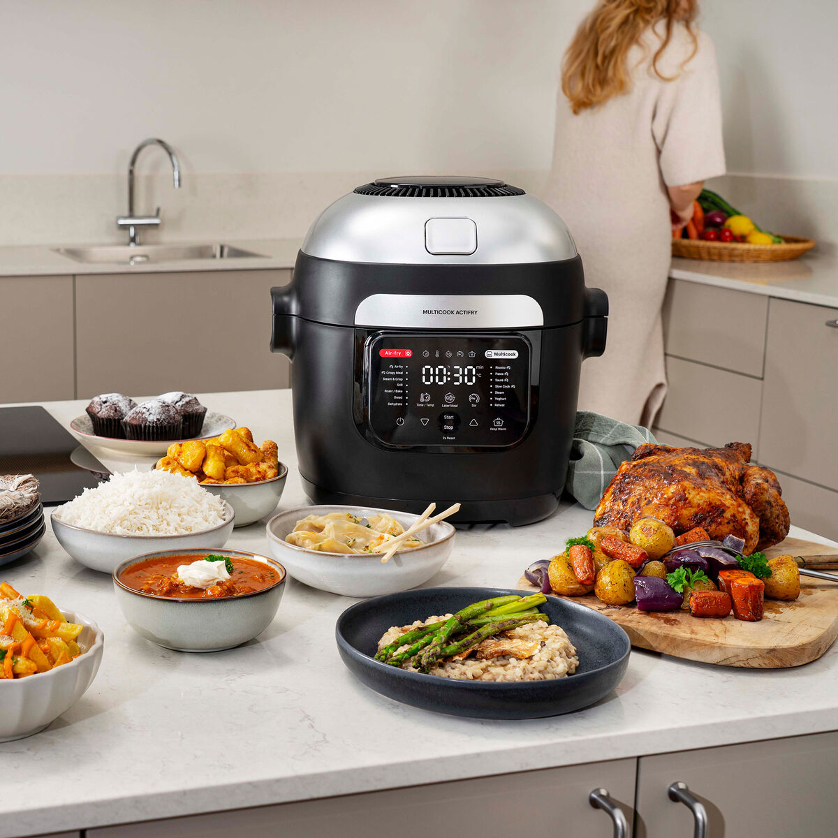 Multicook Actifry Multicooker 6 liter, svart