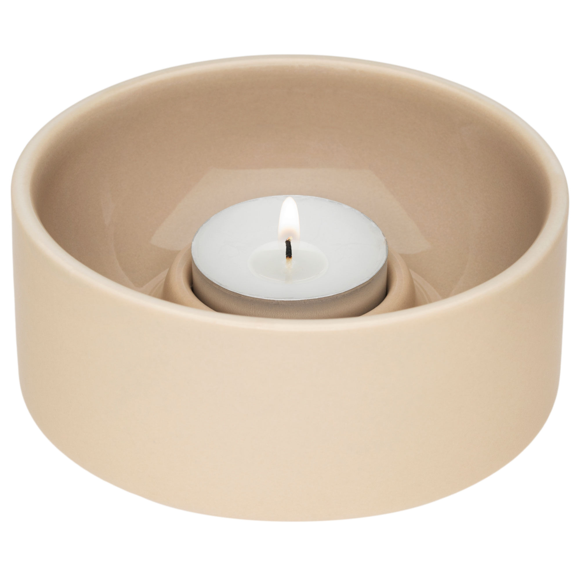 Kirnu telysholder 11 x 5 cm, beige