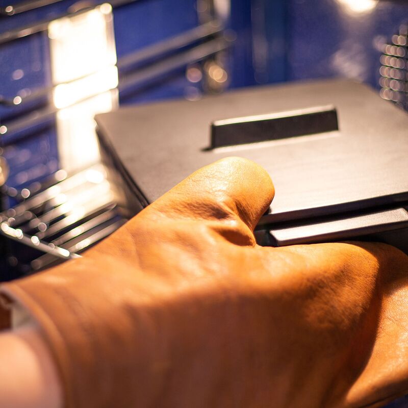 Ildfast form med lokk 27 x 24 x 10 cm, mattsvart