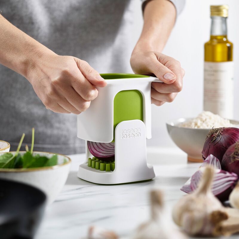 ChopCup grönsaksskärare, vit/grön