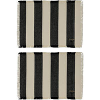 Toppu dækkeserviet, sort, 2 stk.