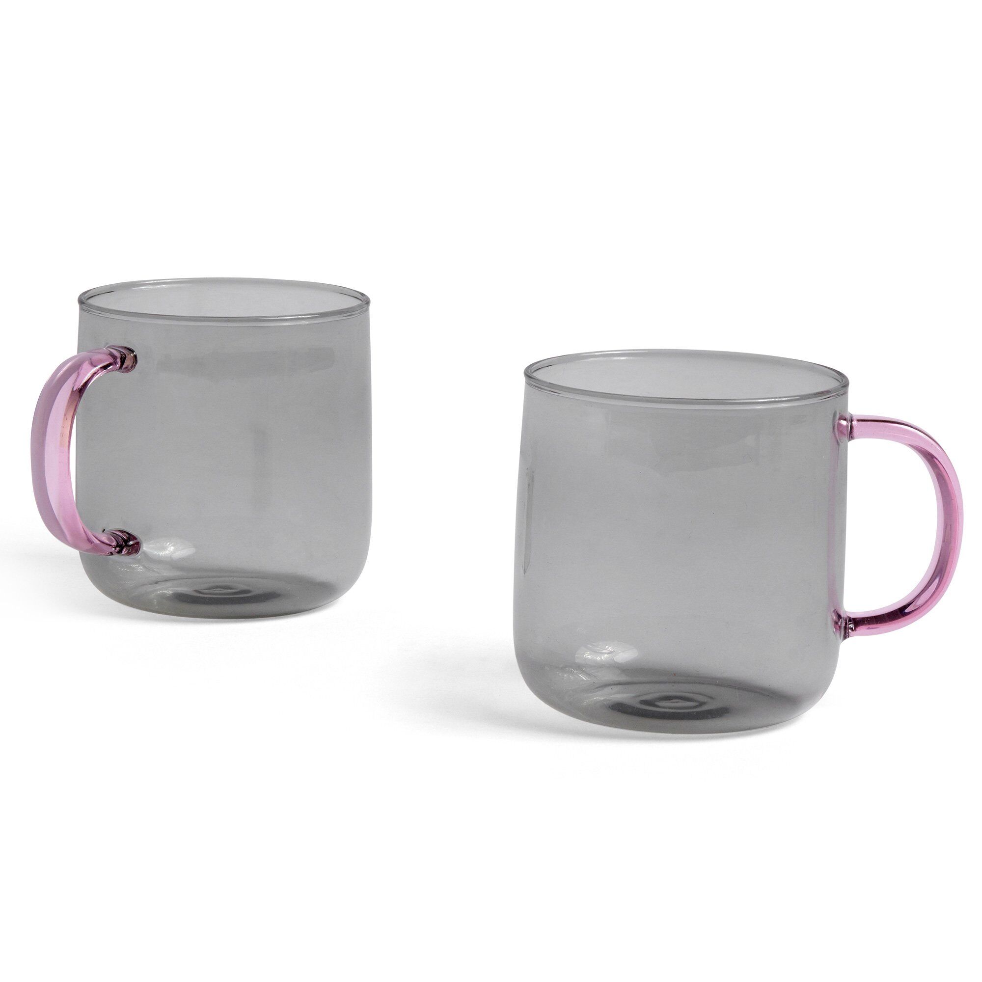 Borosilikat mugg, 2-pack, ljusgrå
