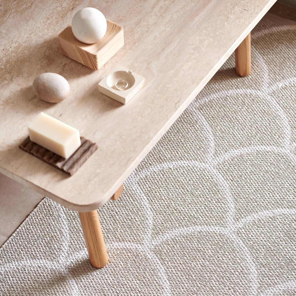 Gulvteppe Kotte, 70 x 150 cm, linen/vanilla