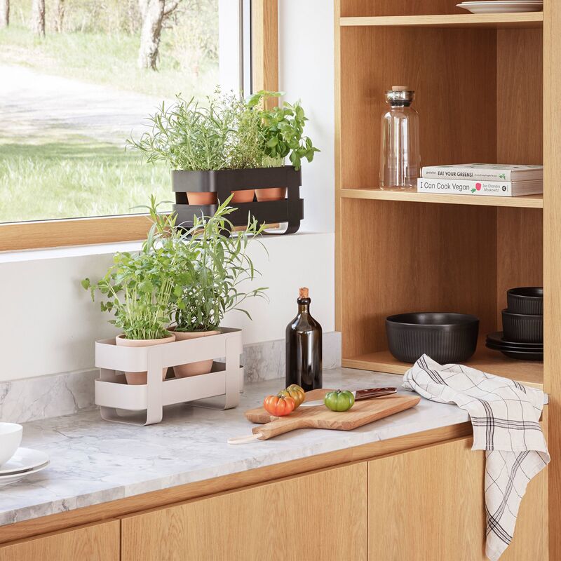 Selvvandende Herb Organiser stål, sand