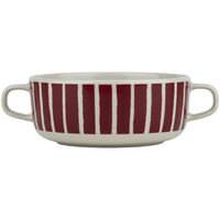 Piccolo kulho kahvoilla 5 dl, viininpunainen/valkoinen