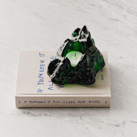 Kosta Boda The Rock lyslykt 91 mm, smaragdgrønn