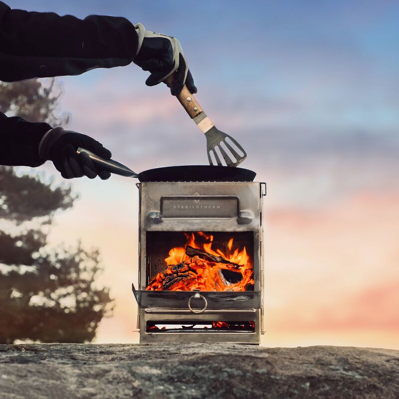 Transportabelt brændefyret stormkøkken