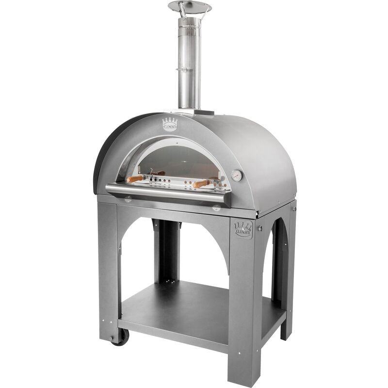 Pulcinella Brændefyret Pizzaovn 80x60 cm. Rustfrit stål