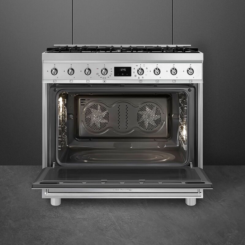 C9GMX2 Classic Gaskomfur 90 cm, rustfrit stål