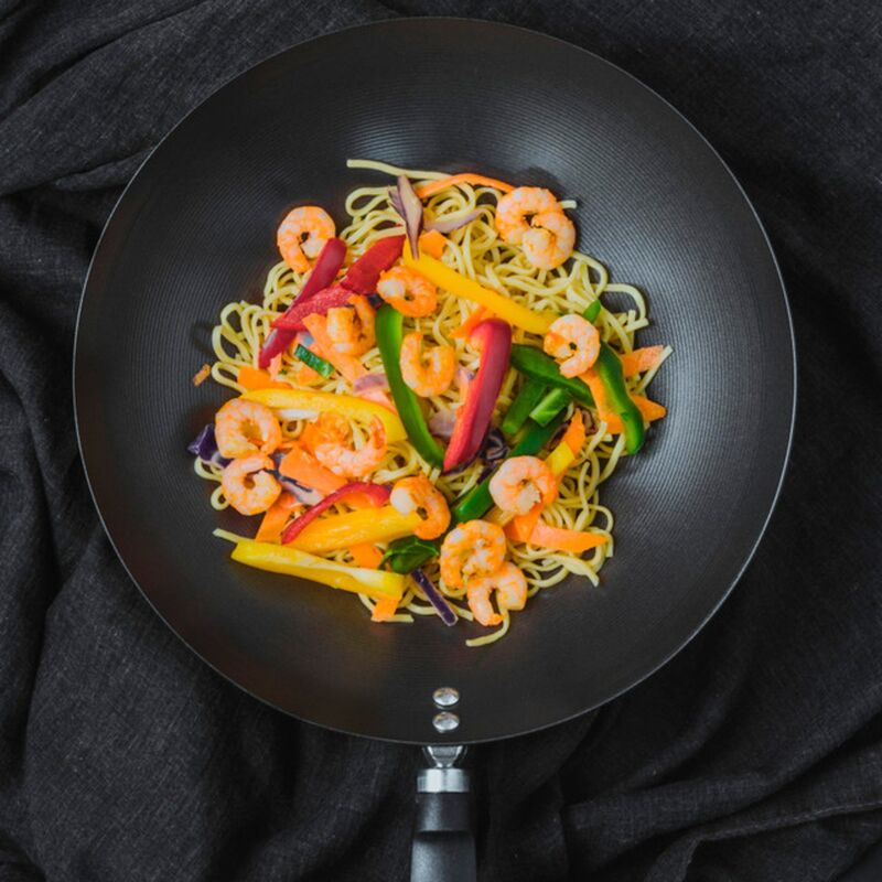 Wokpanne 30 cm, svart