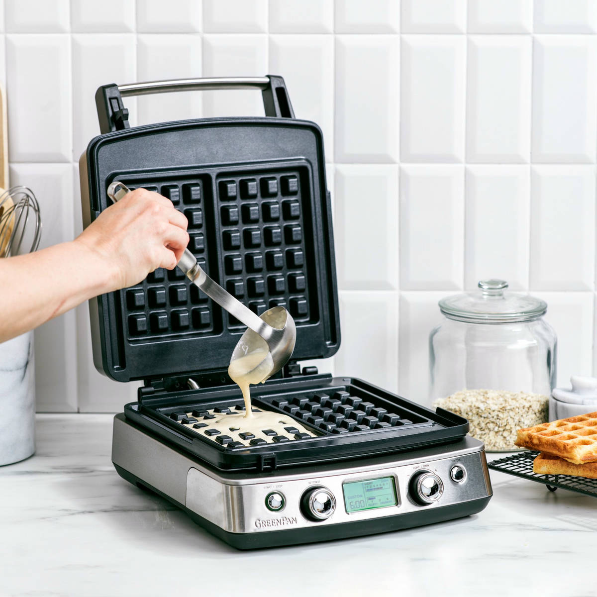Elite vohvelirauta, stainless steel