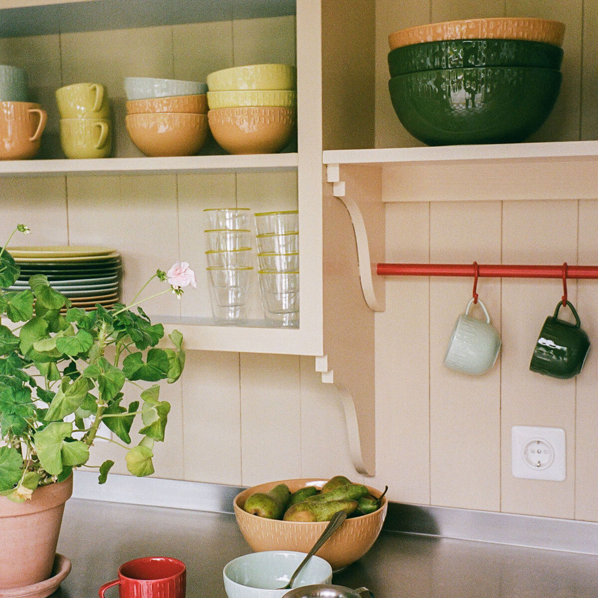 Confetti salatskål 23 cm, apricot