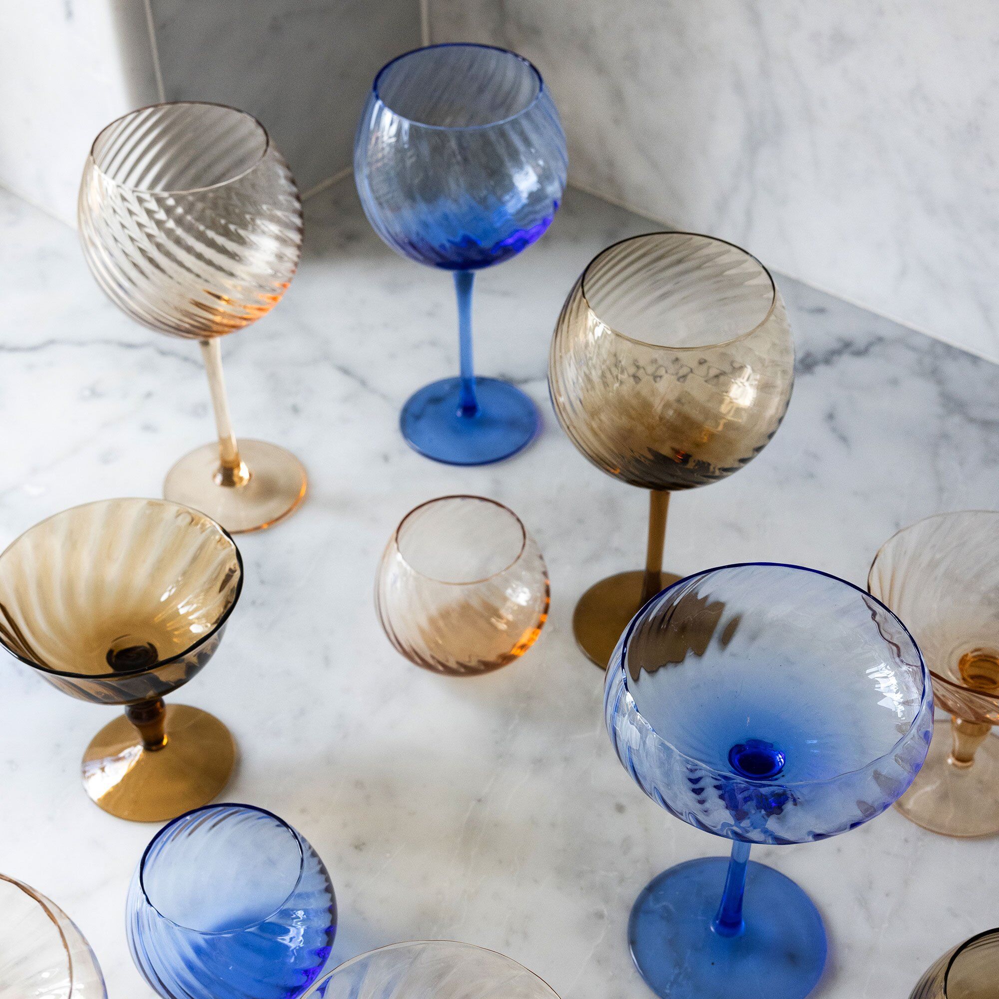 Byon Opacity vinglass 2-pakning, blå