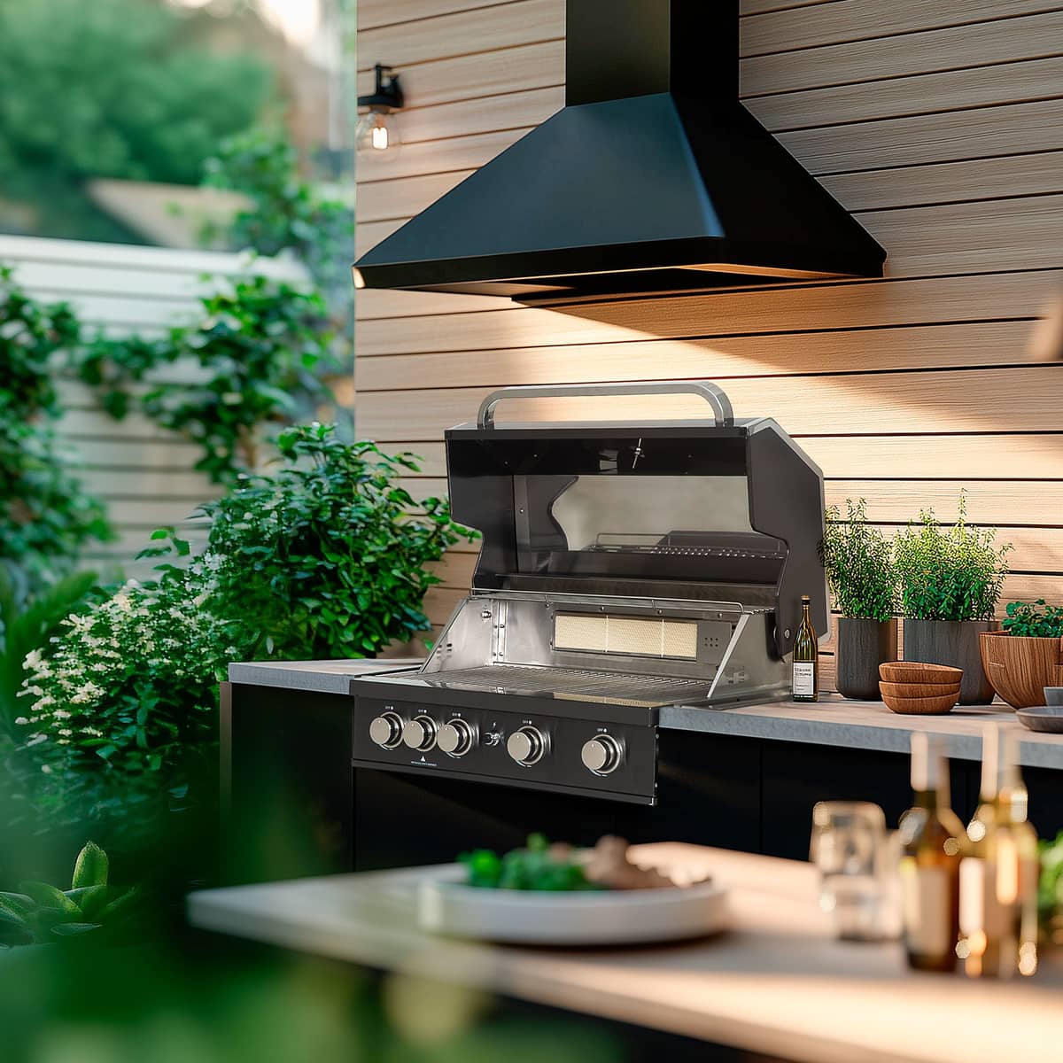 Black Pearl 4 indbygget gasgrill