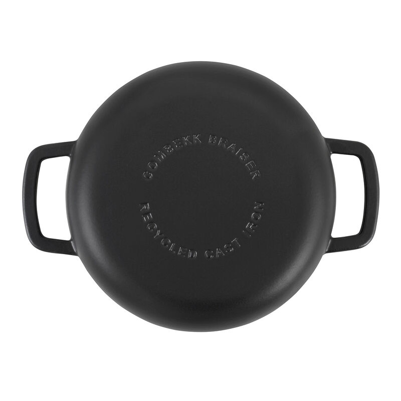 låg gryta med lock 28 cm/5 liter, svart