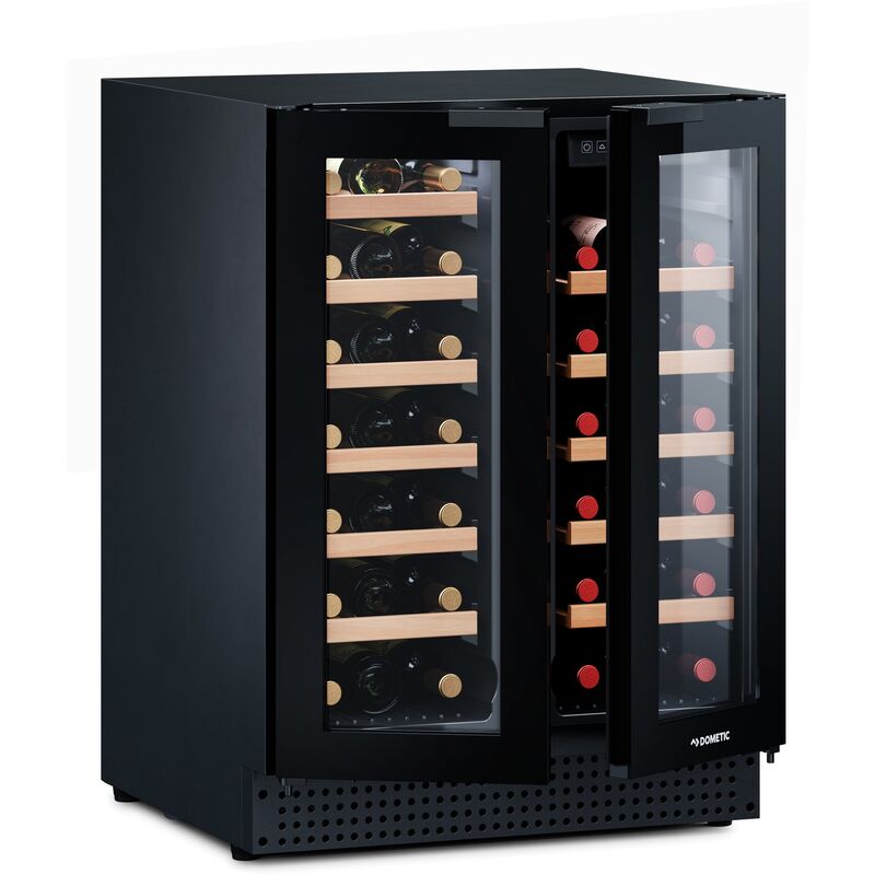 D42B vinkjøler 2 temperaturzoner, 42 flasker, svart