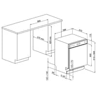 LSP324BQX opvaskemaskine 60 cm, rustfrit stål