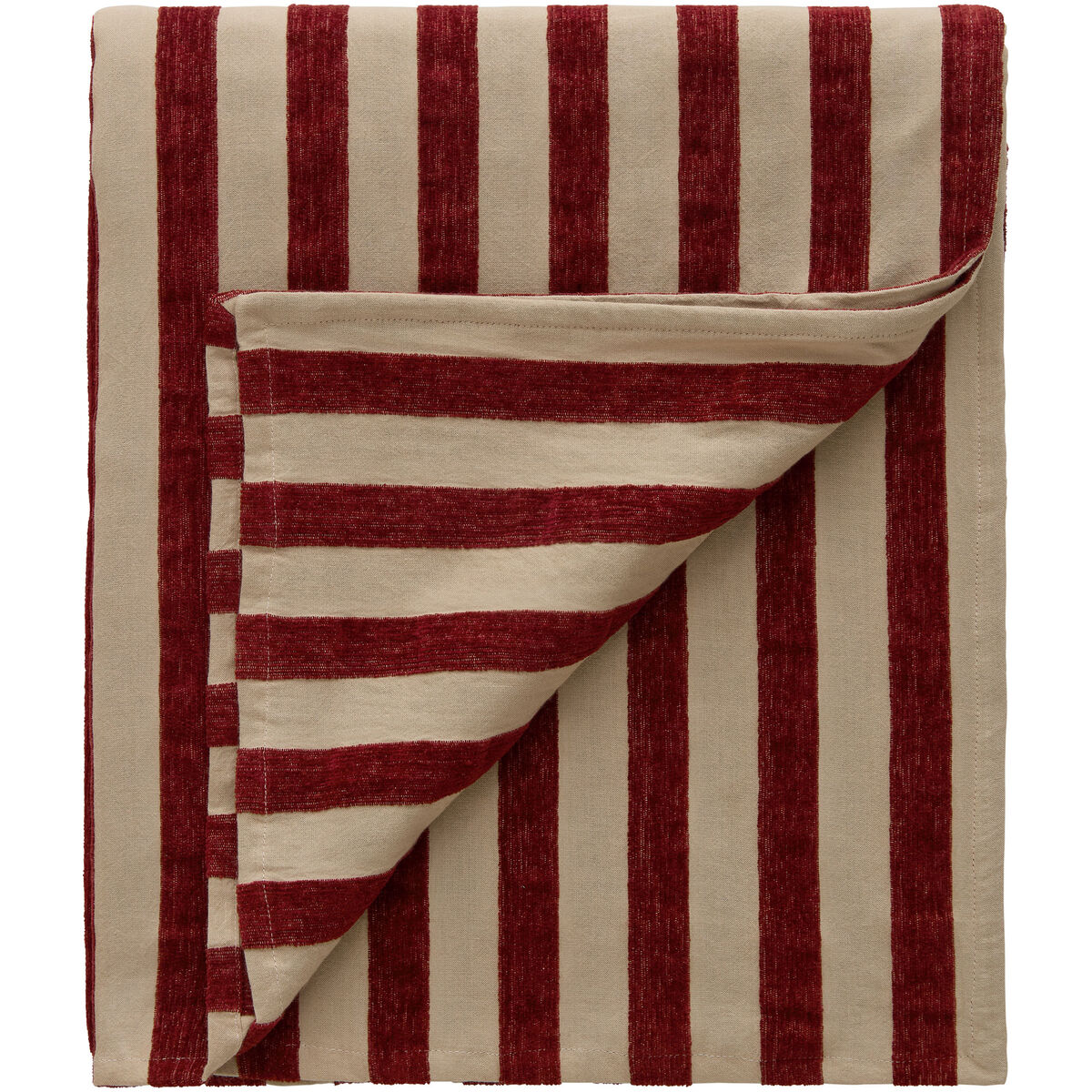 Florence duk 140×240 cm, röd/natur