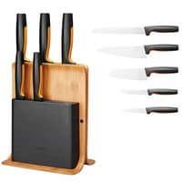 Fiskars Knivblock Functional Form 5-Knivar Bambu